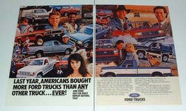 1989 2-page Ford Trucks Ad - Americans Bought More - £14.48 GBP
