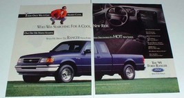 1995 Ford Ranger XLT Pickup Truck Ad - Hot New Inside - £14.45 GBP