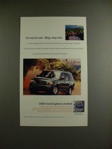 1999 Ford Explorer Limited Ad - Go Out to Eat, Way Out - £14.58 GBP