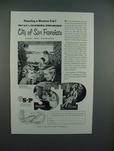 1954 Southern Pacific Lines City San Francisco Train Ad - £14.64 GBP