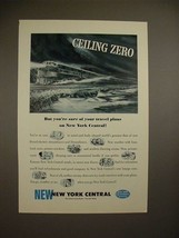 1950 New York Central Train Ad - Ceiling Zero - £14.56 GBP