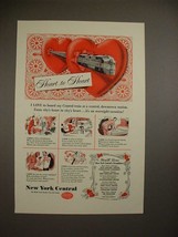 1951 New York Central Train Ad - Heart to Heart - £14.54 GBP