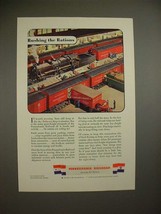 1943 Pennsylvania Railroad Ad - Rushing the Rations - £14.76 GBP