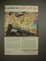 1945 Pennsylvania Railroad Ad - Assembly Line - £14.76 GBP
