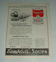 1922 Campbell's Tomato Soup Ad - Acres and Acres - $18.49