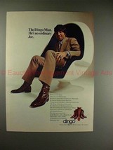 1971 Dingo Boots Ad w/ Joe Namath - in Egg Chair, NICE! - £14.77 GBP