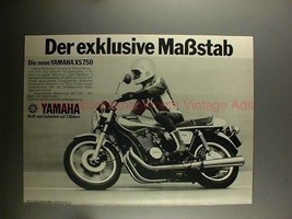 1977 Yamaha XS750 XS-750 Motorcycle Ad - in German! - £14.74 GBP