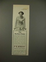 1900 Ferris Bicycle Corset Waist Ad - Perfect Poise - £14.48 GBP