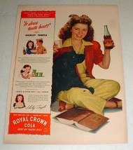 1944 WWII RC Royal Crown Cola Ad - Shirley Temple - £13.82 GBP