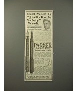 1913 Parker No 23 1/2, 20 Fountain Pen Ad - Safety - £14.78 GBP