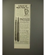 1913 Parker No 23 1/2, 20 Fountain Pen Ad - Leakproof - £14.78 GBP