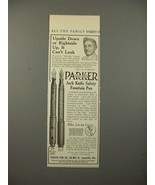1913 Parker No 23 1/2, 20 Fountain Pen Ad - Can&#39;t Leak - £14.78 GBP