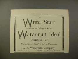 1902 Waterman Ideal Fountain Pen - Write Start - $18.49