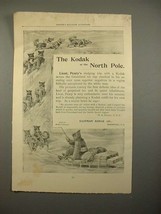 1893 Kodak Camera Ad - Lieut. Peary, North Pole - £14.78 GBP