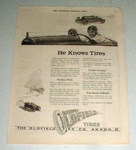 1921 Barney Oldfield Tire Ad - He Knows Tires! - £14.49 GBP