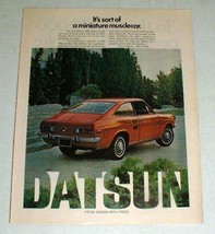 Vintage Datsun 1200 Sport Coupe Car Ad - Miniature - £14.78 GBP