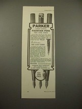1909 Parker Lucky Curve Fountain Pen Ad - NICE! - $18.49