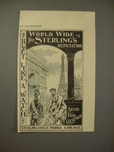 1897 Sterling Bicycle Ad - Built Like a Watch! - $18.49