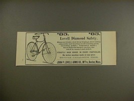 1890 Lovell Diamond Safety Bicycle Ad - NICE! - £14.48 GBP