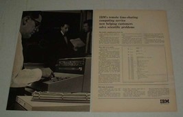 1965 Ibm Quiktran & Remote Time-Sharing Computer Ad! - $18.49