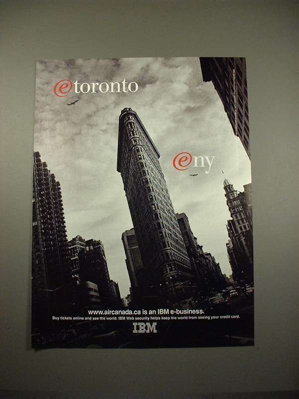 1998 IBM Computer E-Business Ad - AirCanada - $18.49