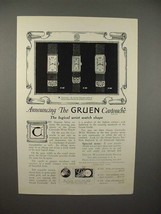 1921 Gruen Cartouche Watch Ad - N 101, 102, 103! - £14.46 GBP