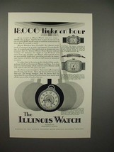 1928 Illinois Watch Ad - Miami, Marquis-Strap, Illini - £14.50 GBP