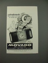1949 Movado Calendermeto Watch / Clock Ad! - $18.49