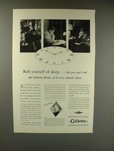 1929 Gillette Razor Blade Ad - Rob Yourself Sleep - $18.49