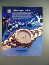 1989 Tag Heuer Sports Elegance Watch Ad - Gold on Ice! - £14.78 GBP