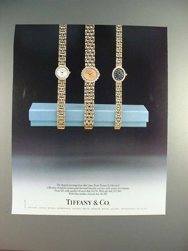 Primary image for 1987 Tiffany & Co. Baume & Mercier Watch Ad!