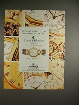 1992 Baume &amp; Mercier Riviera Watch Ad - Quality Time! - £14.27 GBP