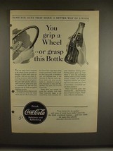 1940 Coca-Cola Coke Soda Ad - Grip a Wheel - $18.49