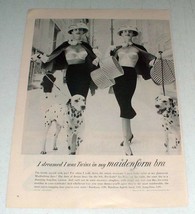 1956 Maidenform Pre-Lude Six-Way Bra Ad - Twins! - $18.49