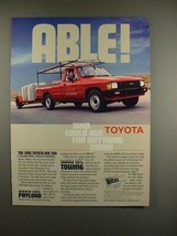 1986 Toyota One Ton Truck Ad - Able! - $18.49