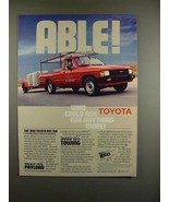 1986 Toyota One Ton Truck Ad - Able! - £14.76 GBP