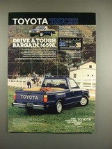 1986 Toyota Standard Bed Truck Ad - Tough Bargain! - $18.49