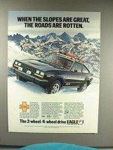 1983 AMC Eagle SX/4 Car Ad - Slopes Great, Roads Rotten - $18.49