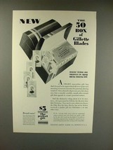 1928 Gillette Razor Blade Ad - 50 Box of Blades! - £14.78 GBP
