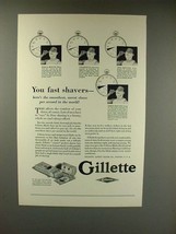 1928 Gillette Razor Blade Ad - You Fast Shavers - $18.49