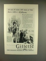 1926 Gillette Tuckaway Razor Ad - Men at Yale! - $18.49