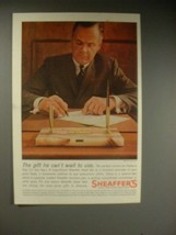 1963 Sheaffer&#39;s Desk Set Fountain Pen Ad - Can&#39;t Wait - £14.50 GBP