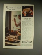 1963 Sheaffer&#39;s Desk Set Fountain Pen Ad - First Office - £14.73 GBP