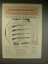 1963 Browning Rifle, Pistol, Shogun, Bow & Arrow Ad - $18.49