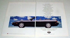 1992 Nissan 240SX Convertible Car Ad - Limited Edition - $18.49
