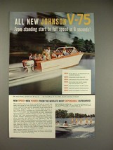1960 Johnson Sea-Horse V-75 Outboard Motor Ad - Start to Full Speed - £14.48 GBP