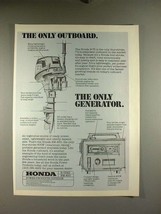 1977 Honda B-75 Outboard Motor Ad - The Only! - $18.49