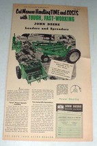 1955 John Deere Loader and Spreader Ad - Cut Costs - £14.78 GBP