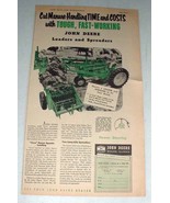 1955 John Deere Loader and Spreader Ad - Cut Costs - £14.55 GBP
