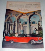 1958 Cadillac Convertible Car Ad - Crowning Achievement - £14.77 GBP